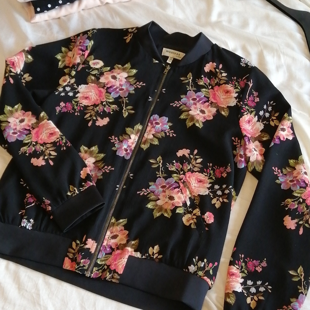 Floral bomber jacket